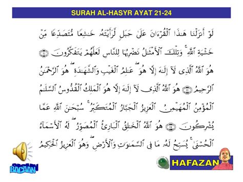 Surah Al Hasyr 21 24