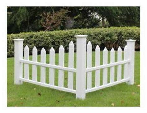 Yardworks White Vinyl Corner Picket Accent Fence Outdoor Yard Dec Yr