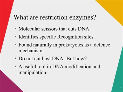 Restriction enzymes and their types | PPT