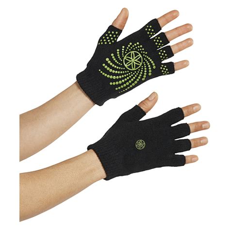 Gaiam Super Grippy Yoga Gloves Set Of 2 Blackgrey