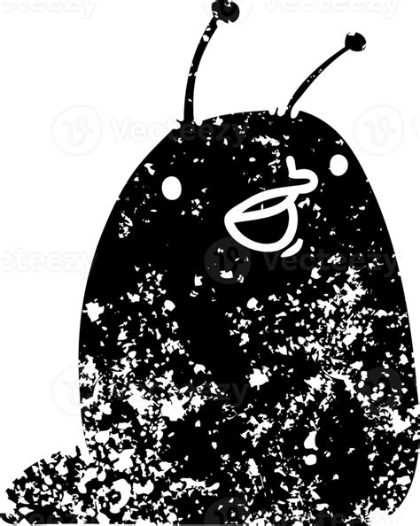 line drawing illustration of a cute kawaii slug distressed icon 45326727 PNG