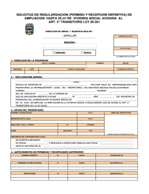 Fillable Online Munizapallar Solicitud Regularizaci N De Ampliaci N