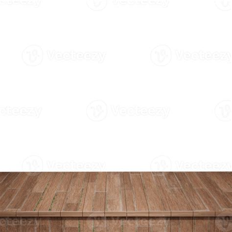 Wooden Table Foreground Wood Table Top Front View D Render Isolated