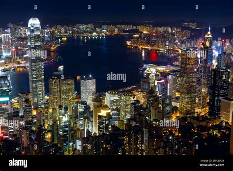 hong kong city night Stock Photo - Alamy