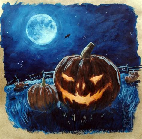 The only pumpkin in the night field by Nikitos-Kanareor98 on DeviantArt