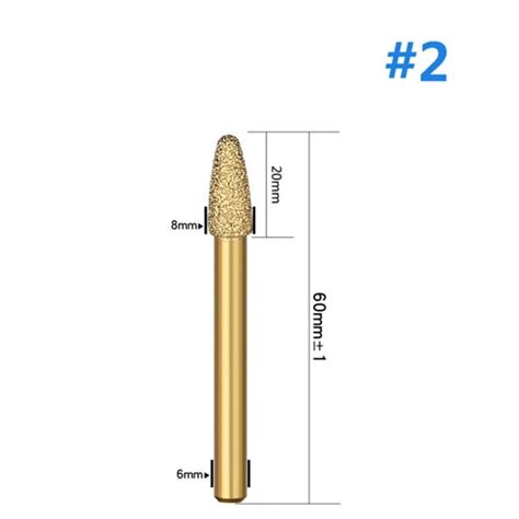 Fule 6mm Shank Vacuum Brazed Diamond Burr Head Grinding Rotary File For