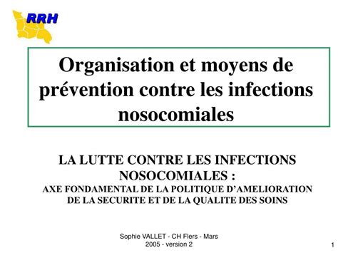 Ppt Organisation Et Moyens De Pr Vention Contre Les Infections