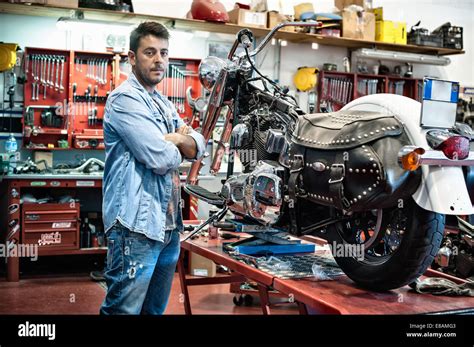 Repair Motorcycle High Resolution Stock Photography And Images Alamy