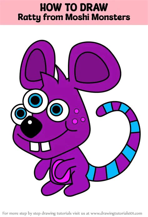 How To Draw Ratty From Moshi Monsters Moshi Monsters Step By Step