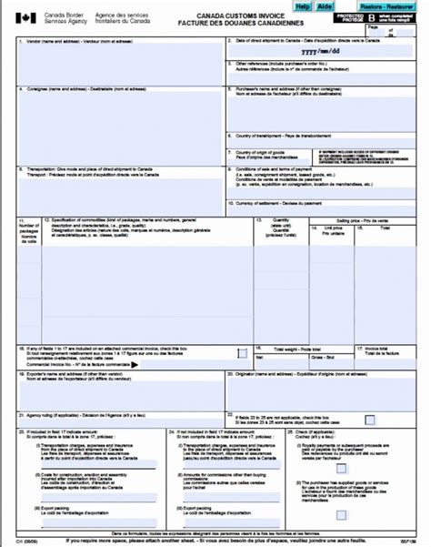 Fillable Commercial Invoice Form Printable Forms Free Online