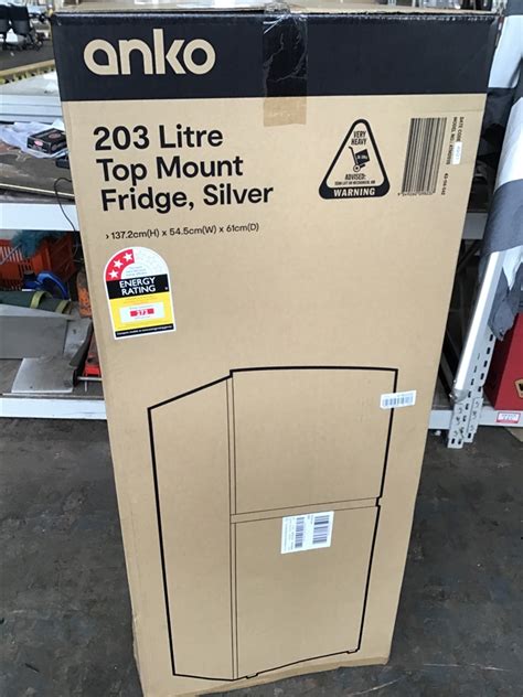 Anko 203 Litre Top Mount Fridge Silver