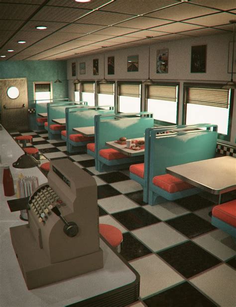 American Diner 60's | Diner aesthetic, Diner decor, Retro cafe