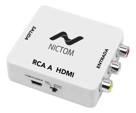 Conversor Rca A Hdmi Av Adaptador Tv Video Convertidor 1080p MercadoLibre