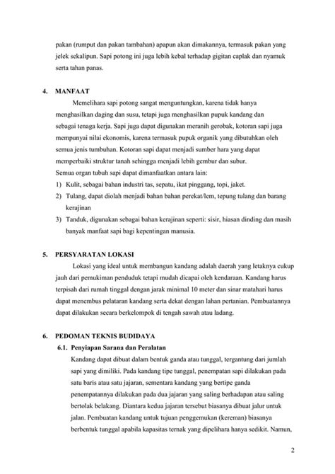 Budidaya Sapi Potong Pdf