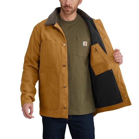 Carhartt Mens Jacket With Carhartt Fur Collar Mascheroni Selleria