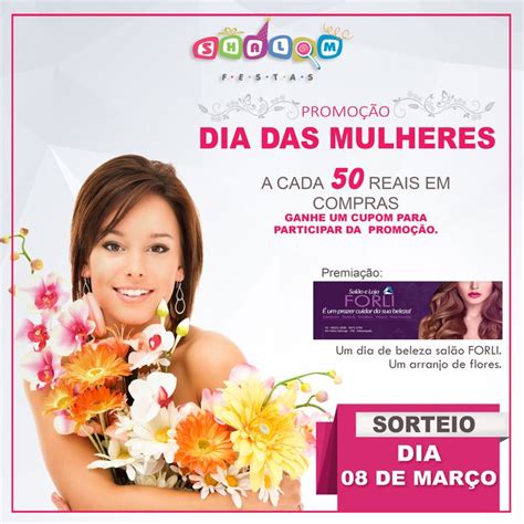 Super Promo O Shalom Festas Para O Dia Internacional Da Mulher Nas