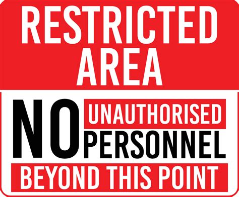 Restricted Area No Unauthorized Personnel Beyond This Point