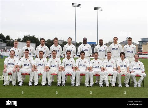 Essex CCC players pose for a team photo in their County Championship ...