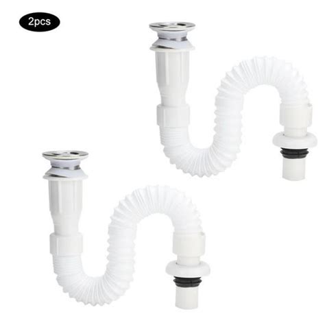 Sonew Tuyau d évacuation flexible pour lavabo avec clapet Accessoires