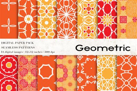 Geometric Digital Papers Graphic By Bonadesigns · Creative Fabrica