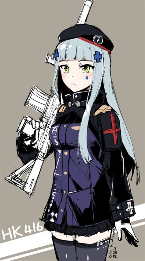 Hk416少女前線ドルフロ 「発描き416ちゃん ドルフロ 」月蜥蜴のイラスト