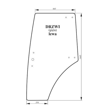 Szyba Drzwi Lewa Bezbarwna Zetor Proxima Forterra Super ACX162i