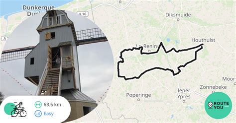 Houthulst Stapelen 64 KM Racefietsroute RouteYou