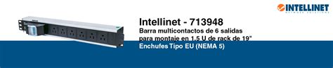 INTELLINET 713948 Barra PDU 6 Cont Gab Rack 19 1 5U