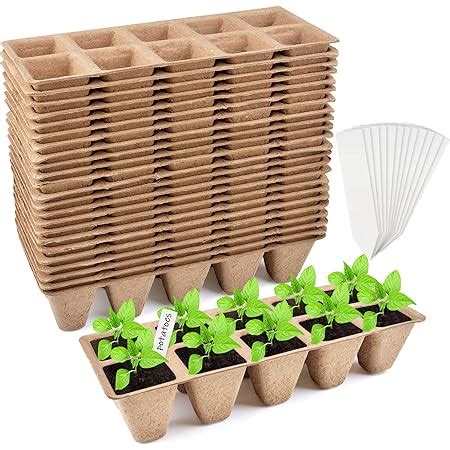 Amazon 1440 Cells Seedling Starter Trays For Seed Germination 10