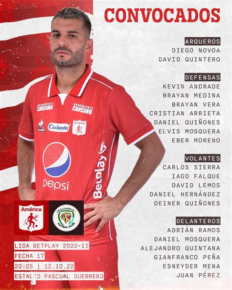 América De Cali On Twitter 📋⚽ Estos Son Nuestros Convocados Para