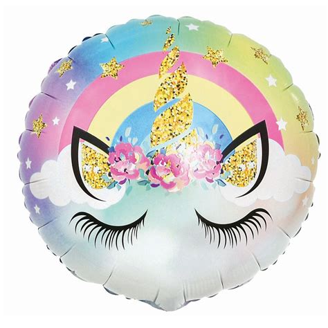 Palloncino Foil Pastel Unicorn Unicorno Arcobaleno 36 Cm 18 FG OPJR