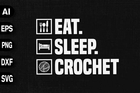 Eat Sleep Crochet Graphic By Svgdecor · Creative Fabrica