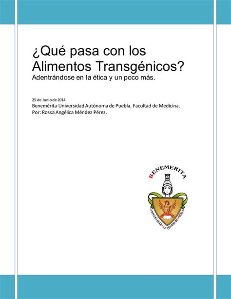 Qué pasa con los Alimentos Transgénicos Adentrándose en el etica y