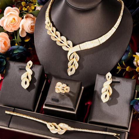 Godki Luxury Trendy Flowers African Jewelry Sets For Women Wedding