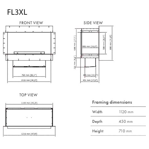 Planika Fires Forma Single Sided Built In Fireplace