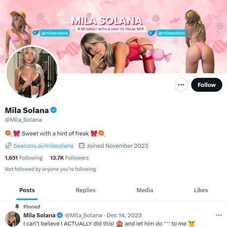 Mila Solana X Twitter Twitter Porn Accounts Like X