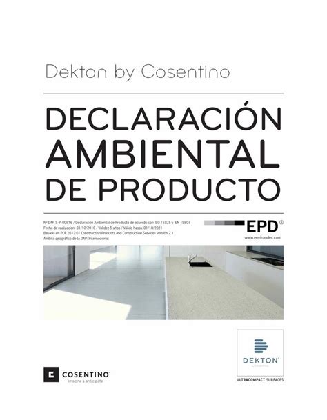 PDF DECLARACIÓN AMBIENTAL mediaassets cosentino Este