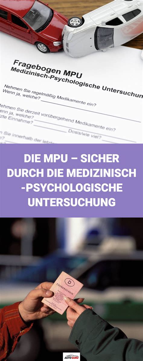 Sicher Durch Die Medizinisch Psychologische Untersuchung Mpu