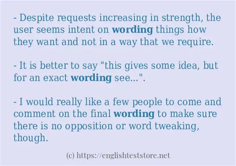 Wording Example Sentences Englishteststore Blog