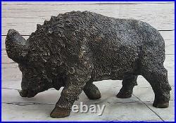 Sauvage Sanglier Porc Cochon Pure Bronze Sculpture Statue Figurine Art