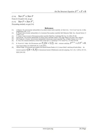 On The Structure Equation P F F Pdf