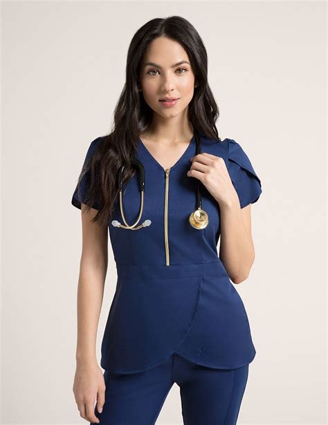 Product Scrubs Nursing Medical Scrubs Top Turquoise Top Gris