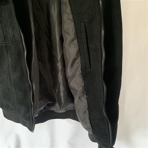 Black Faux Suede Jacket Zara Large 4 External Depop