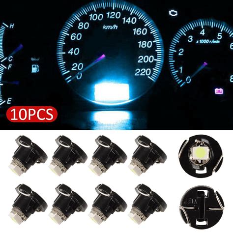 10x Blue T4 T4 2 Neo Wedge LED Bulb Cluster Instrument Dash Climate