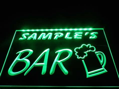 Personalized Home Bar Sign Light Signs Cave