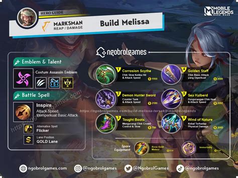 Build Melissa Tersakit Damage Luar Biasa