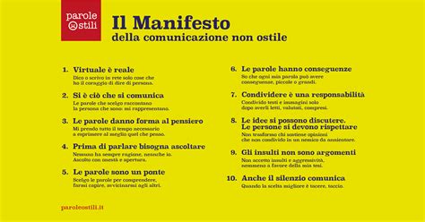 Il Manifesto Della Comunicazione Non Ostile