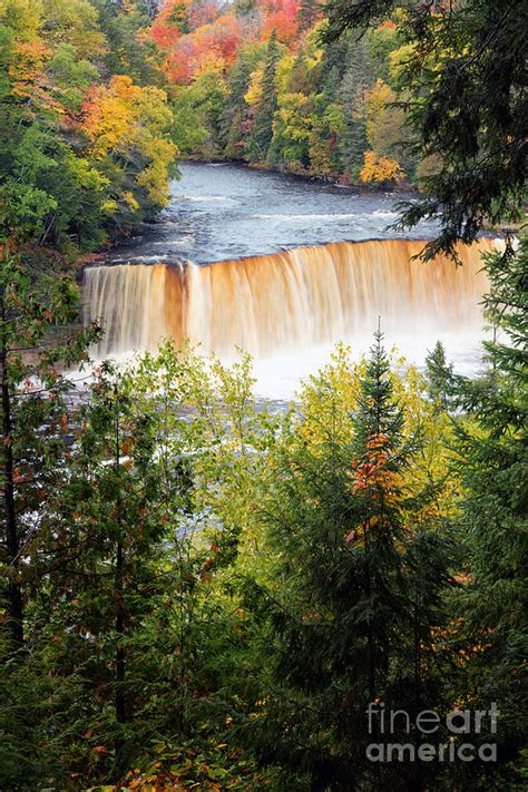 Autumn Visits Tahquamenon Falls In Northern Michigan Photograph By