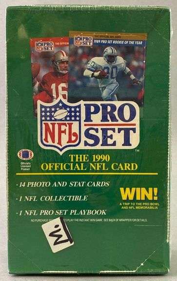 Sealed Box Nfl Pro Set Football Cards Matthew Bullock Auctioneers