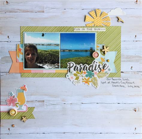 Paradise Cruise Scrapbook Scrapbooking Layouts Travel Vacation Scrapbook